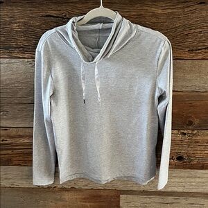 Apana Heather Gray Cowl Neck Top